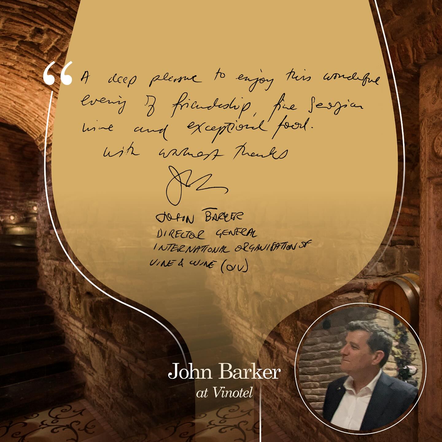 Hosting  John Barker OIV  Director General 